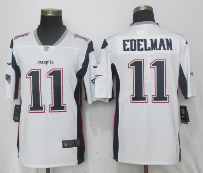 Men New England Patriots #11 Edelman White Vapor Untouchable Limited Playe NFL Jerseys